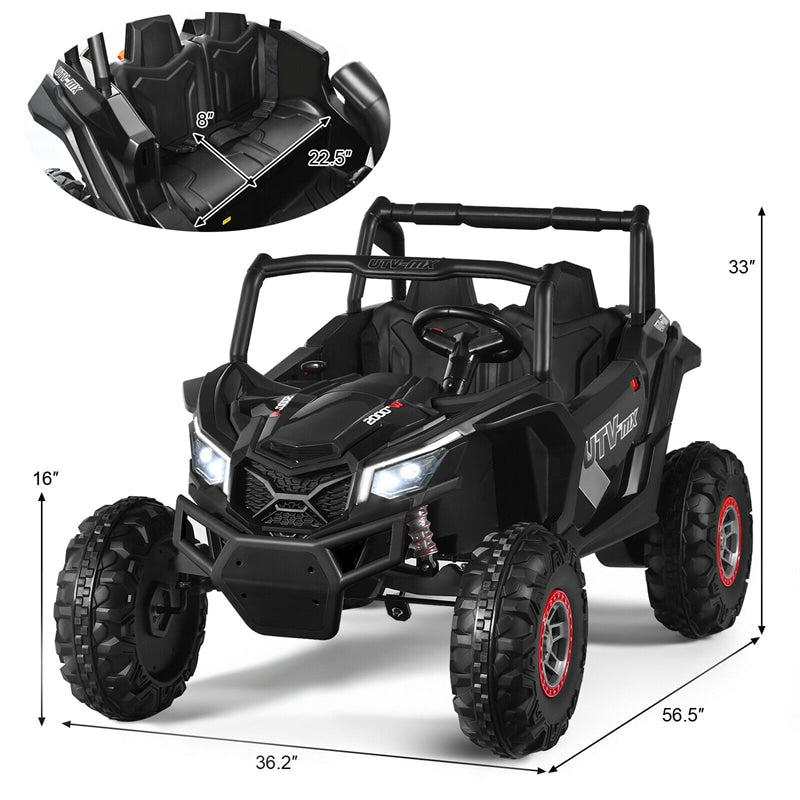 12V 2-Seater Kids Electric Ride-On SUV Off-Road UTV Car with Remote Control