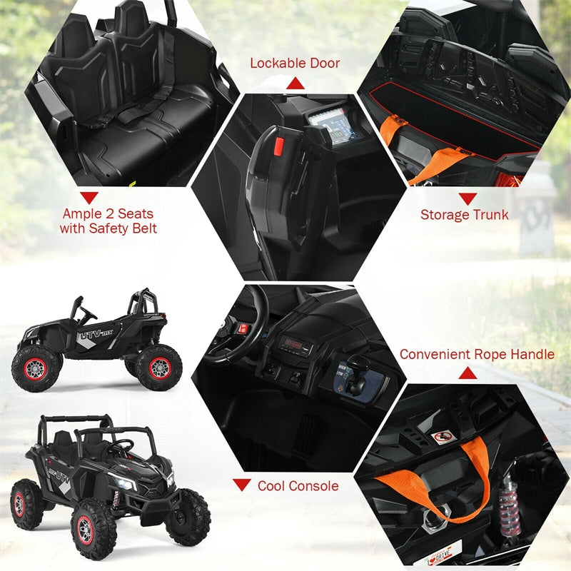 12V 2-Seater Kids Electric Ride-On SUV Off-Road UTV Car with Remote Control