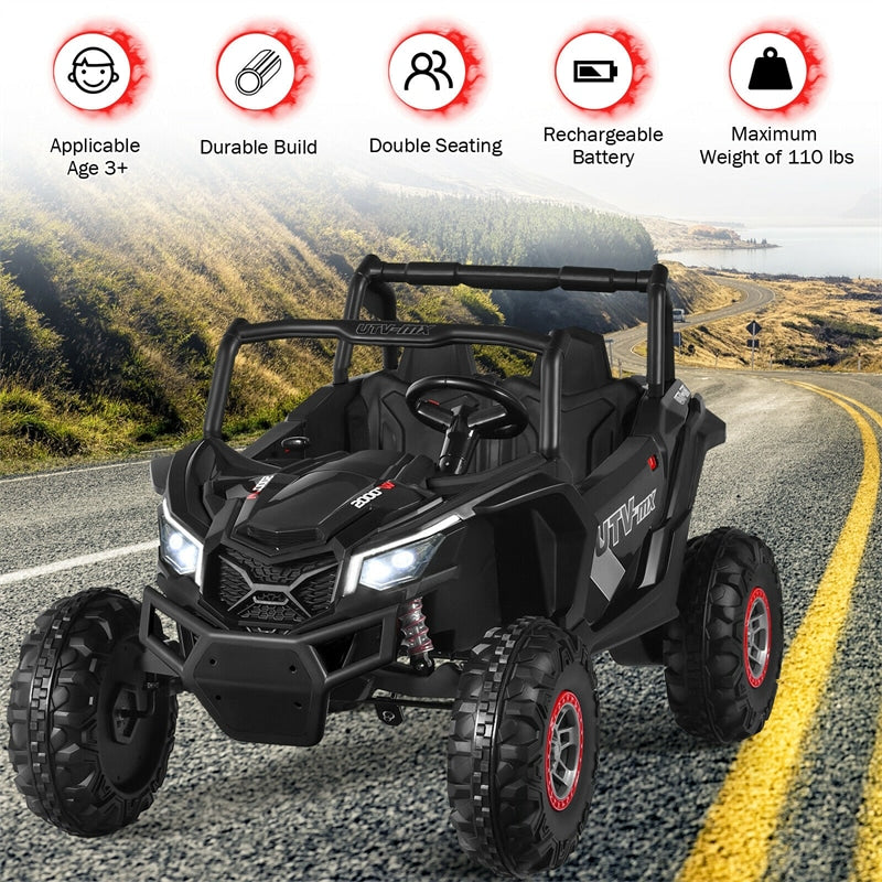 12V 2-Seater Kids Electric Ride-On SUV Off-Road UTV Car with Remote Control