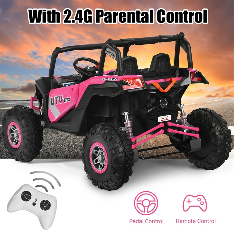 12V 2-Seater Kids Electric Ride-On SUV Off-Road UTV Car with Remote Control