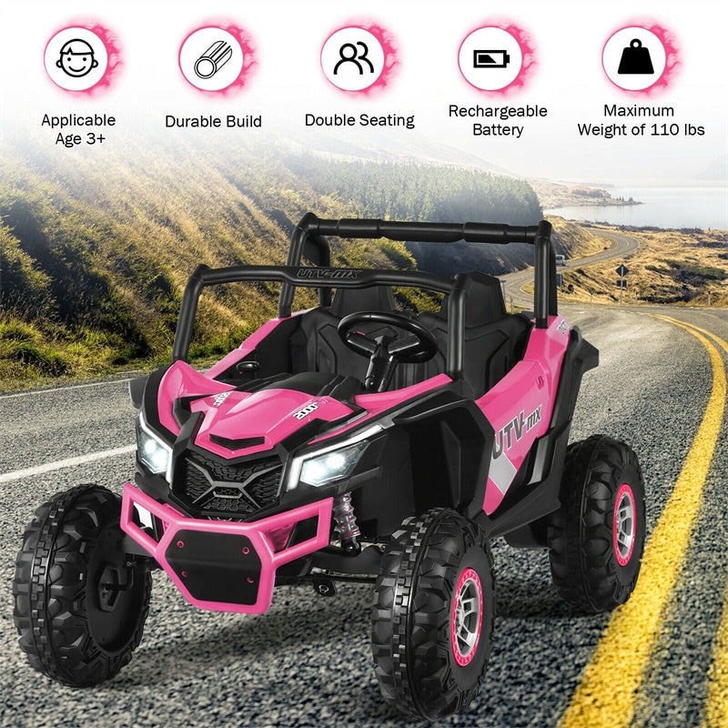 12V 2-Seater Kids Electric Ride-On SUV Off-Road UTV Car with Remote Control