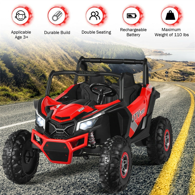 12V 2-Seater Kids Electric Ride-On SUV Off-Road UTV Car with Remote Control