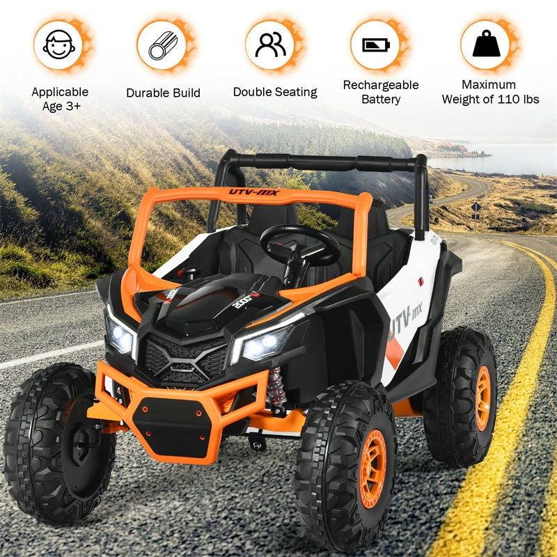 12V 2-Seater Kids Electric Ride-On SUV Off-Road UTV Car with Remote Control