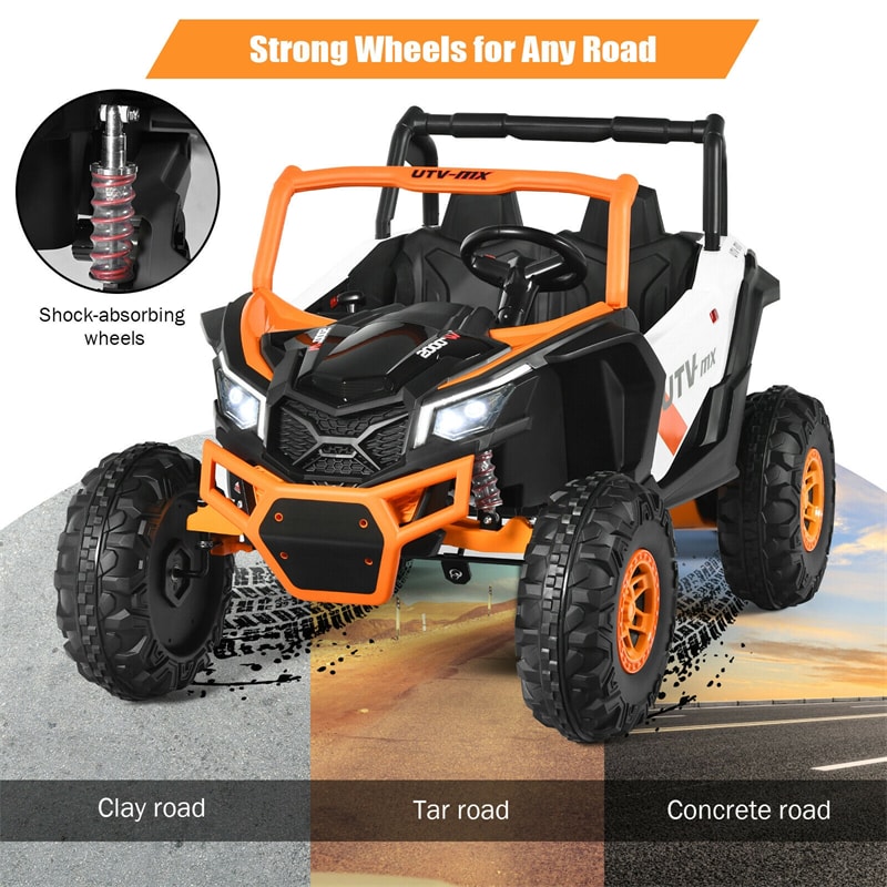 12V 2-Seater Kids Electric Ride-On SUV Off-Road UTV Car with Remote Control