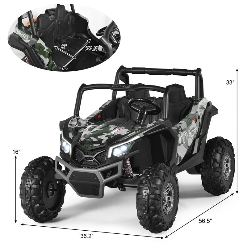 12V 2-Seater Kids Electric Ride-On SUV Off-Road UTV Car with Remote Control