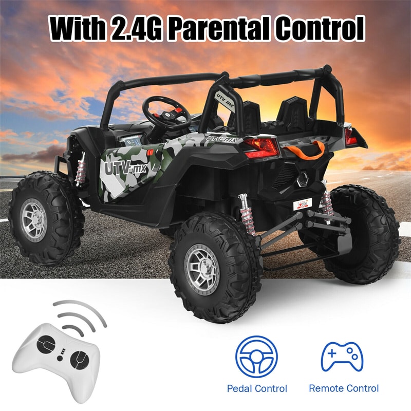 12V 2-Seater Kids Electric Ride-On SUV Off-Road UTV Car with Remote Control