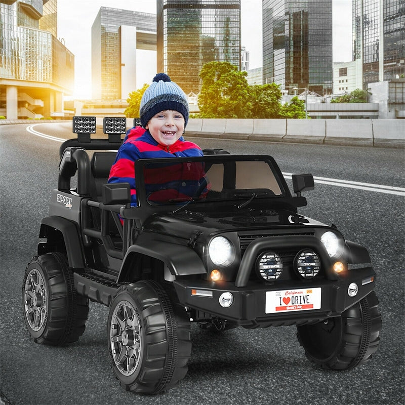 2-Seater Kids Ride on Truck 12V Battery Powered Electric Vehicle with Remote Control & Lights