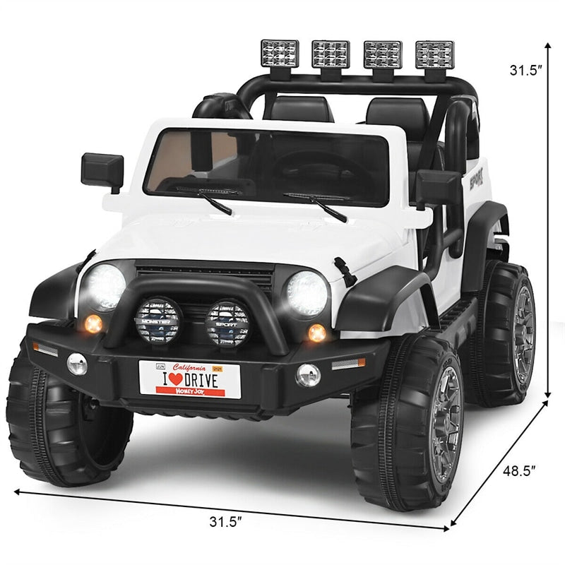 2-Seater Kids Ride on Truck 12V Battery Powered Electric Vehicle with Remote Control & Lights