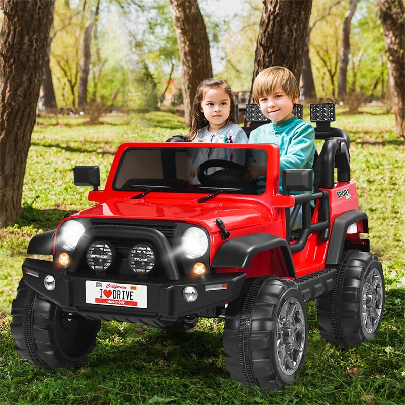 2-Seater Kids Ride on Truck 12V Battery Powered Electric Vehicle with Remote Control & Lights