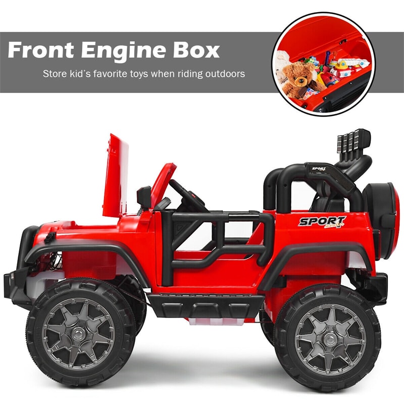 2-Seater Kids Ride on Truck 12V Battery Powered Electric Vehicle with Remote Control & Lights