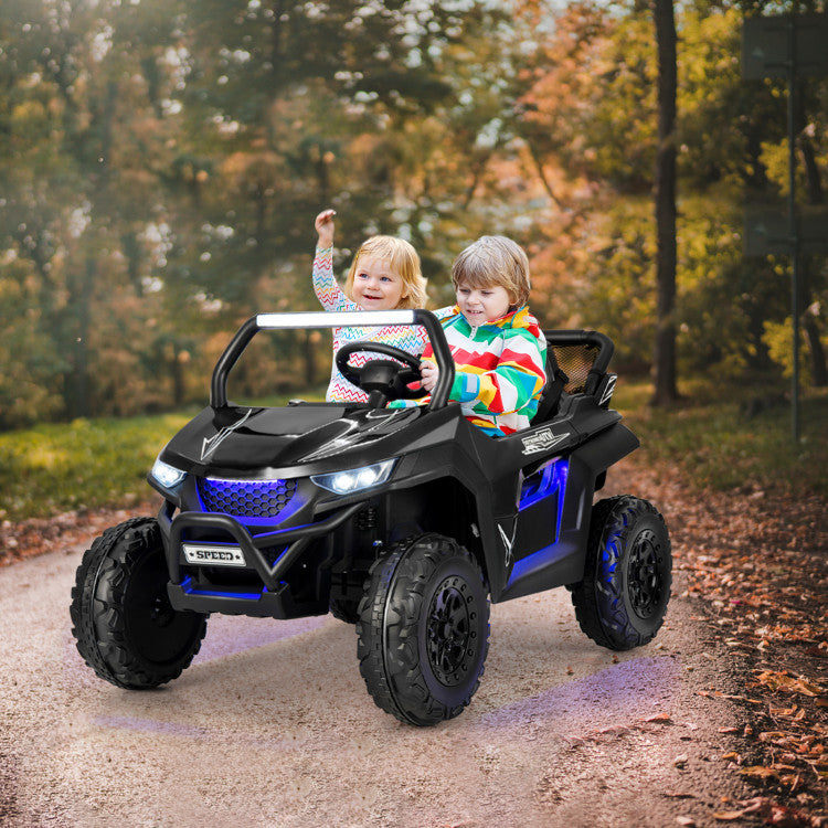 12V 2-Seater Kids Ride on UTV with Slow Start Function and Music Player