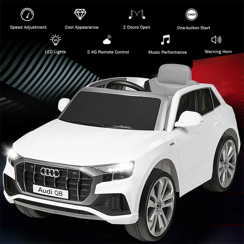 12V Battery Powered Audi Q8 Kids Electric Ride On Car with Remote & 2 Motors