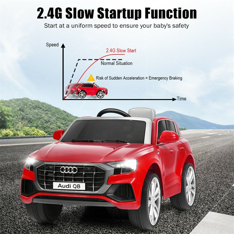 12V Battery Powered Audi Q8 Kids Electric Ride On Car with Remote & 2 Motors