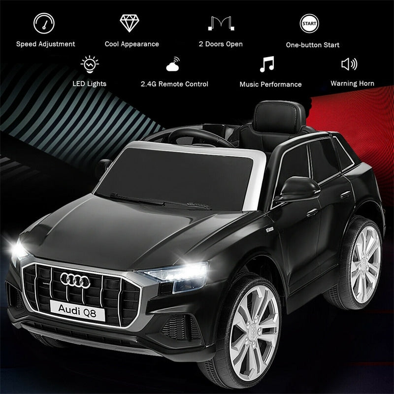 12V Battery Powered Audi Q8 Kids Electric Ride On Car with Remote & 2 Motors