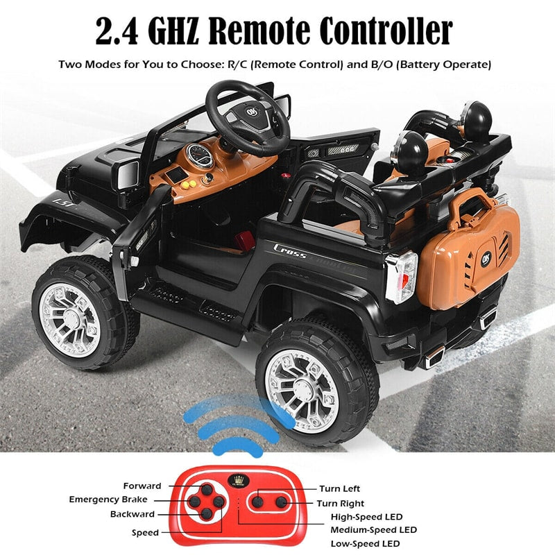 Kids Ride on Truck 12V Battery Powered Car with 2 Motors,  Remote Control & LED Lights MP3