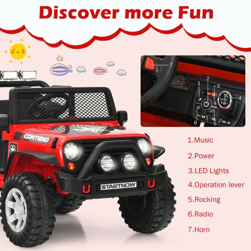 Kids Ride on Truck Car 12V Battery Powered Electric Vehicle with Remote Control