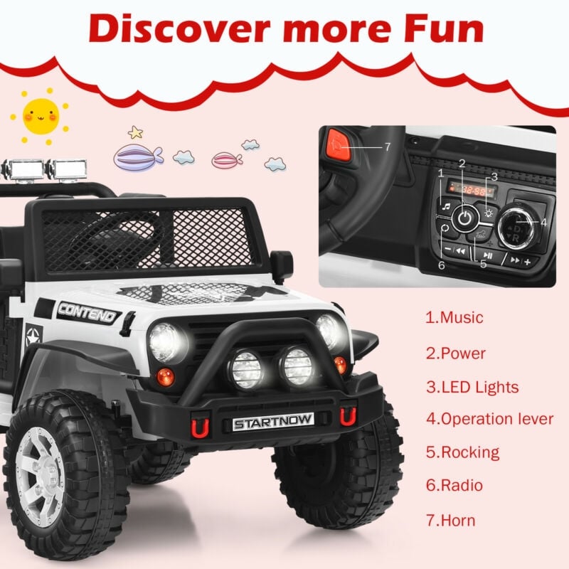 Kids Ride on Truck Car 12V Battery Powered Electric Vehicle with Remote Control