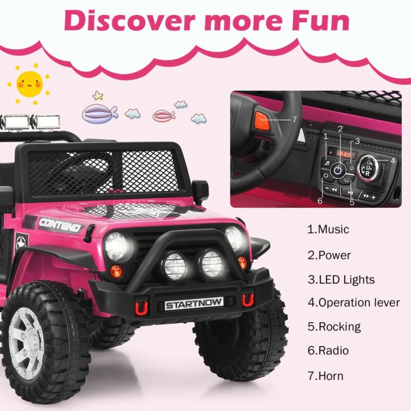 Kids Ride on Truck Car 12V Battery Powered Electric Vehicle with Remote Control