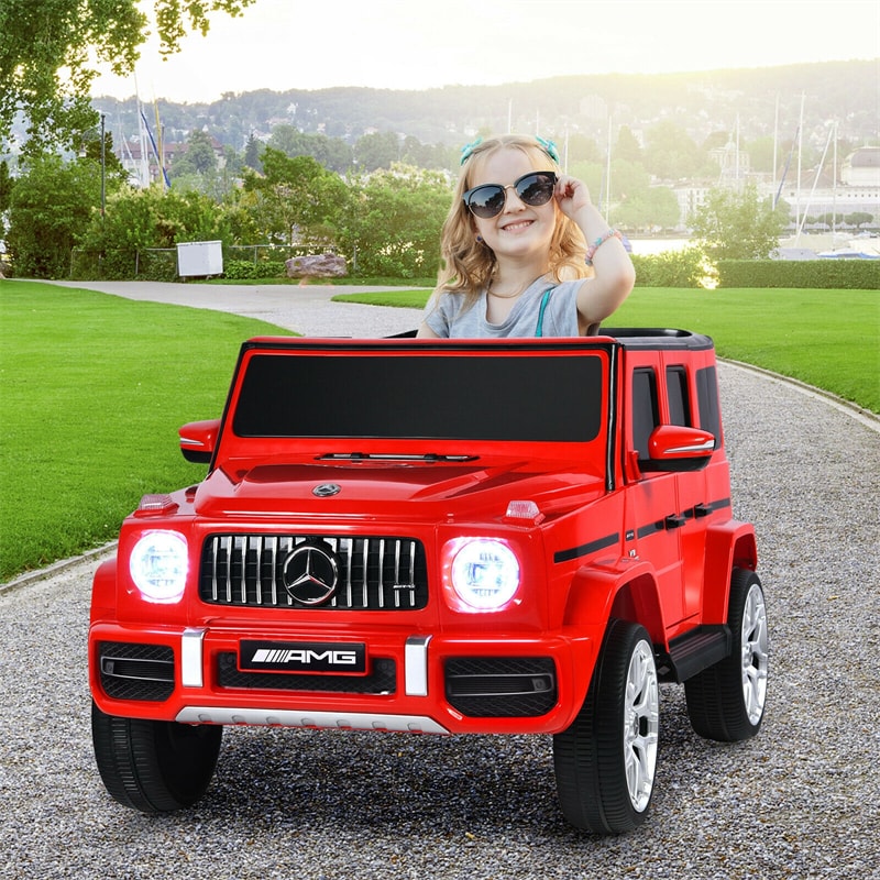 Kids Ride On Car 12V Licensed Mercedes-Benz G63 Battery Powered Electric Vehicle with Remote Control & Double Open Doors