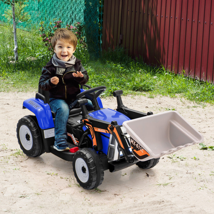 12V Battery Powered Wheels Kids Ride on Excavator with Adjustable Arm and Bucket