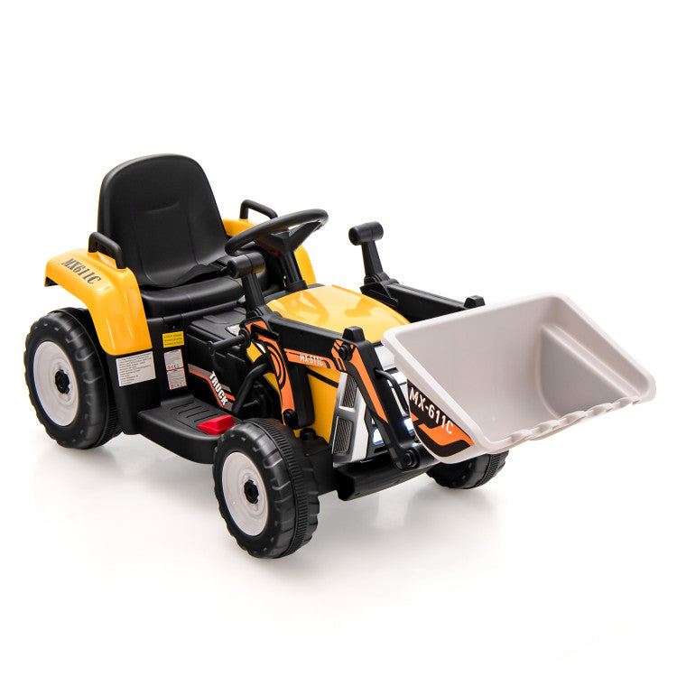 12V Battery Powered Wheels Kids Ride on Excavator with Adjustable Arm and Bucket