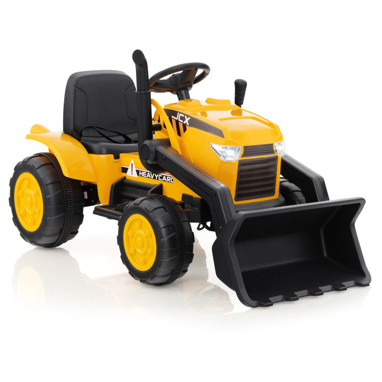 12V Kid's Ride on Excavator with Adjustable Digging Bucket and Remote Control