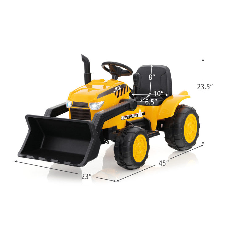 12V Kid's Ride on Excavator with Adjustable Digging Bucket and Remote Control