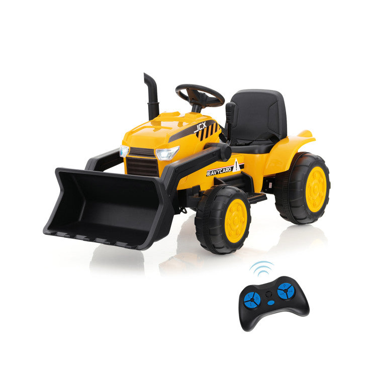 12V Kid's Ride on Excavator with Adjustable Digging Bucket and Remote Control