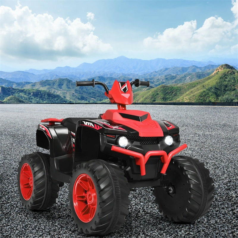 12V Kids Ride On ATV Quad 4-Wheeler Ride On Car Electric Vehicle with LED Lights & Music