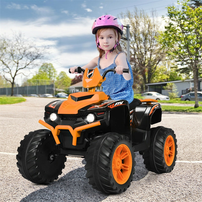 12V Kids Ride On ATV Quad 4-Wheeler Ride On Car Electric Vehicle with LED Lights & Music