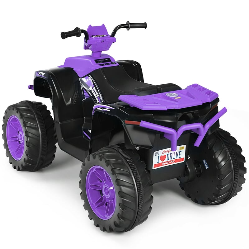 12V Kids Ride On ATV Quad 4-Wheeler Ride On Car Electric Vehicle with LED Lights & Music