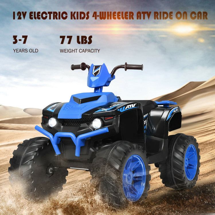 12V Kids Electric 4-Wheeler ATV Quad Ride On Car with LED Light