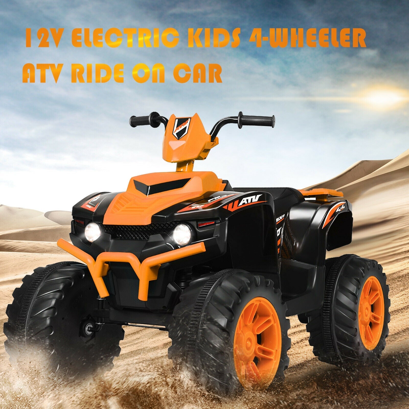 12V Kids Electric 4-Wheeler ATV Quad Ride On Car with LED Light