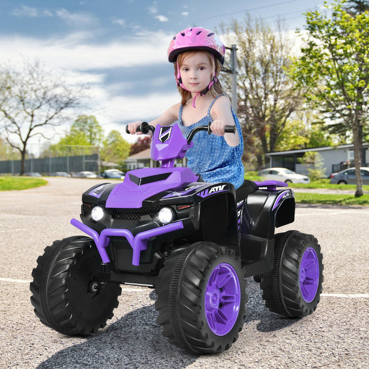 12V Kids Electric 4-Wheeler ATV Quad Ride On Car with LED Light