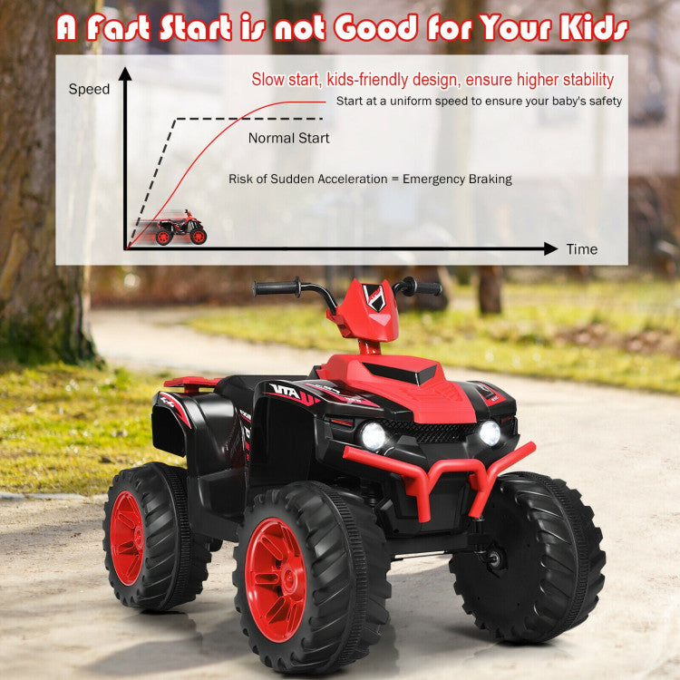 12V Kids Electric 4-Wheeler ATV Quad Ride On Car with LED Light