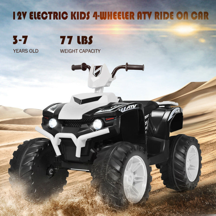 12V Kids Electric 4-Wheeler ATV Quad Ride On Car with LED Light