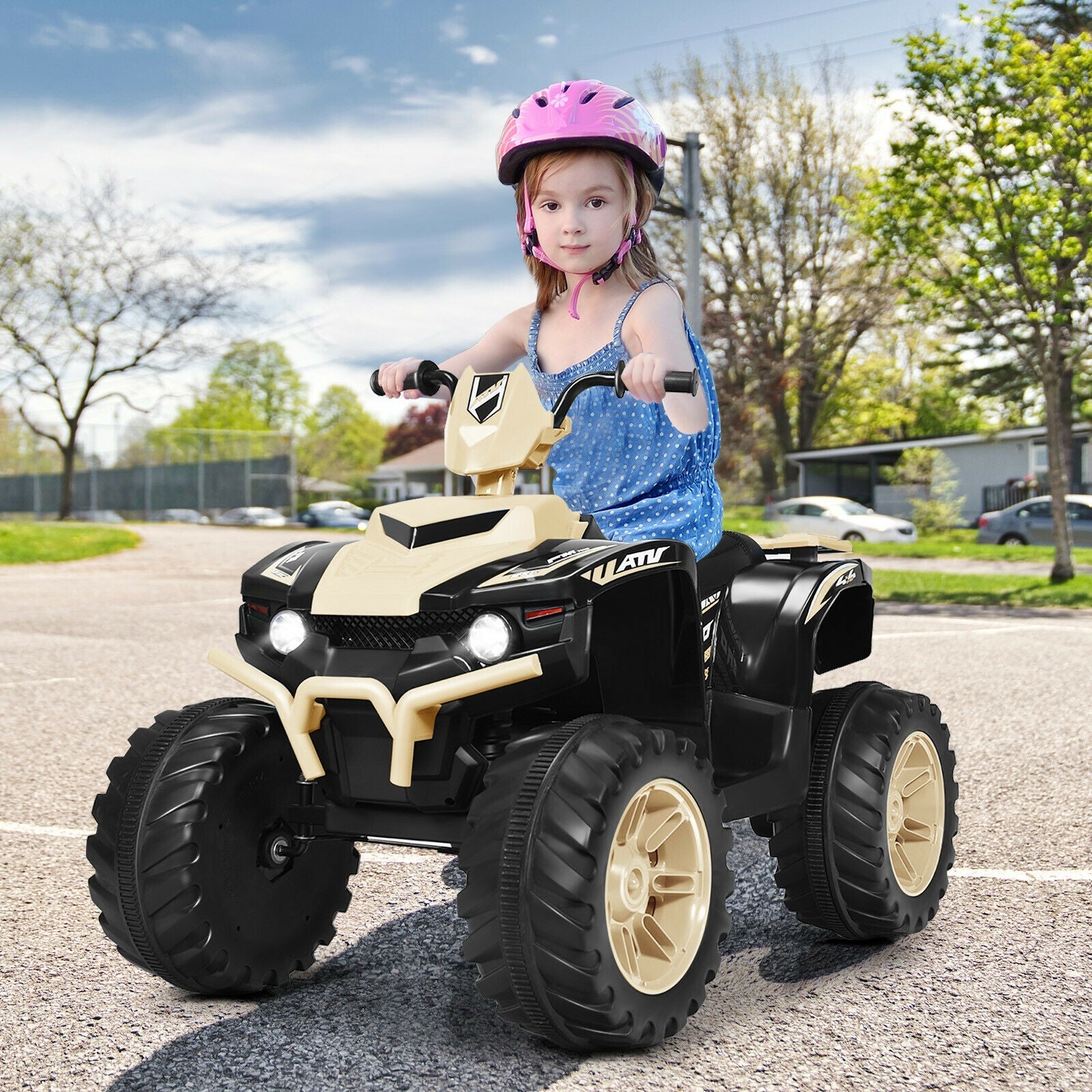 12V Kids Electric 4-Wheeler ATV Quad Ride On Car with LED Light