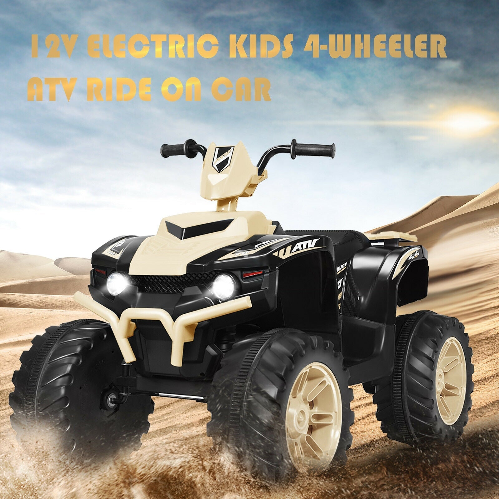 12V Kids Electric 4-Wheeler ATV Quad Ride On Car with LED Light