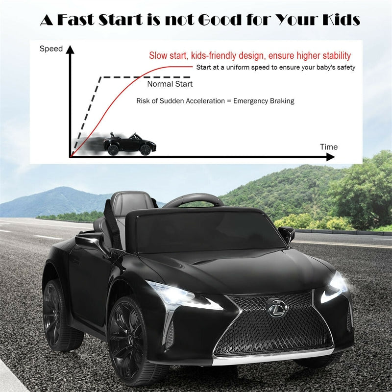 12V Battery Powered Kids Ride on Car Lexus LC500 Licensed Electric Vehicle with Remote Control & LED Lights