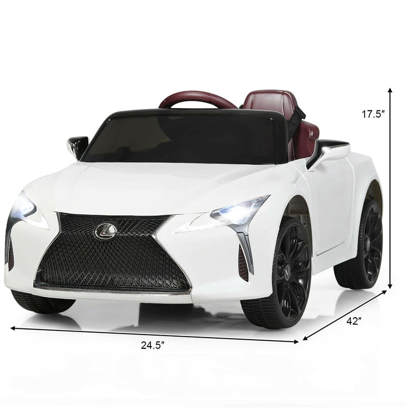 12V Battery Powered Kids Ride on Car Lexus LC500 Licensed Electric Vehicle with Remote Control & LED Lights