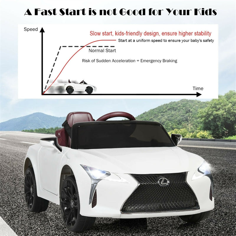 12V Battery Powered Kids Ride on Car Lexus LC500 Licensed Electric Vehicle with Remote Control & LED Lights