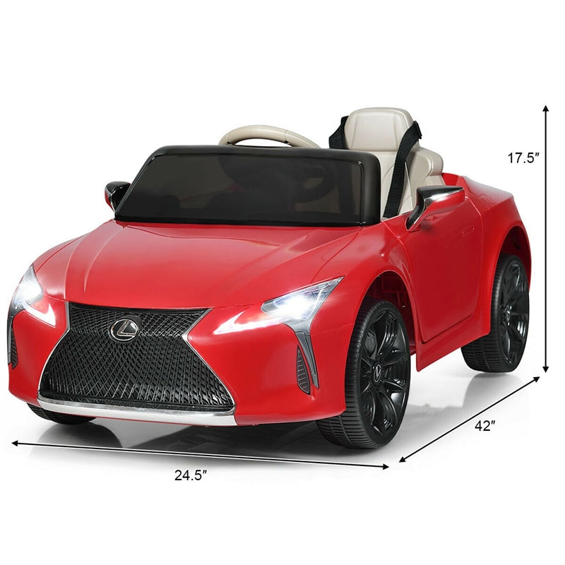 12V Battery Powered Kids Ride on Car Lexus LC500 Licensed Electric Vehicle with Remote Control & LED Lights