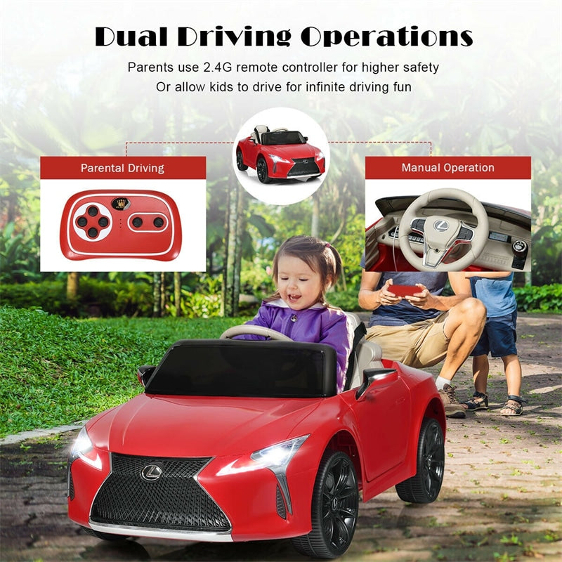 12V Battery Powered Kids Ride on Car Lexus LC500 Licensed Electric Vehicle with Remote Control & LED Lights