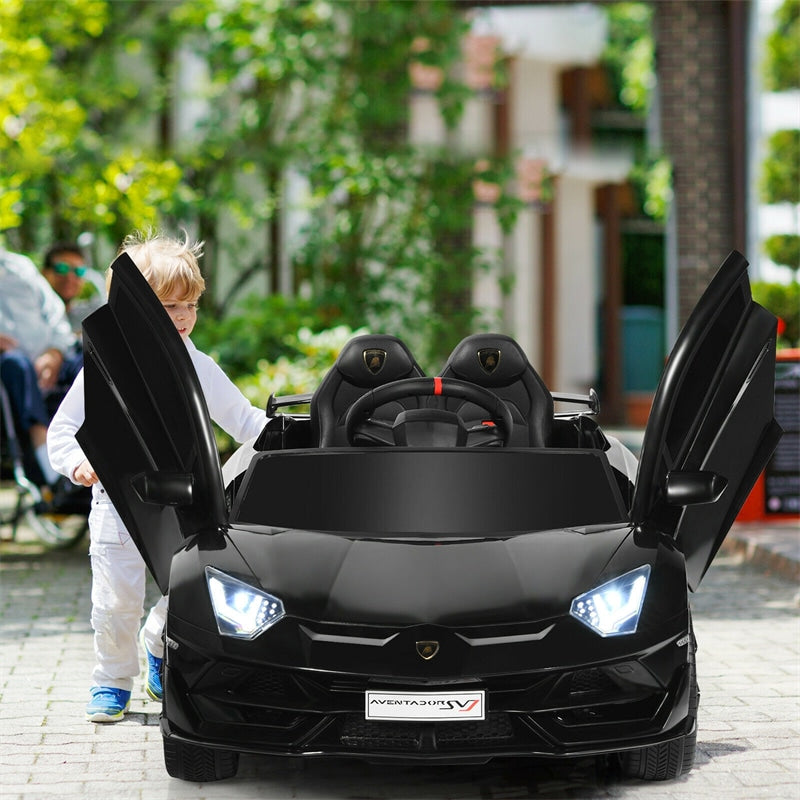 Kids Sports Car Lamborghini SVJ 12V Battery Powered One Seat Ride On Car with Remote Control & Trunk