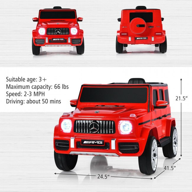 12V Mercedes-Benz G63 Licensed Kids 2-Seat Ride On Car with Remote Control