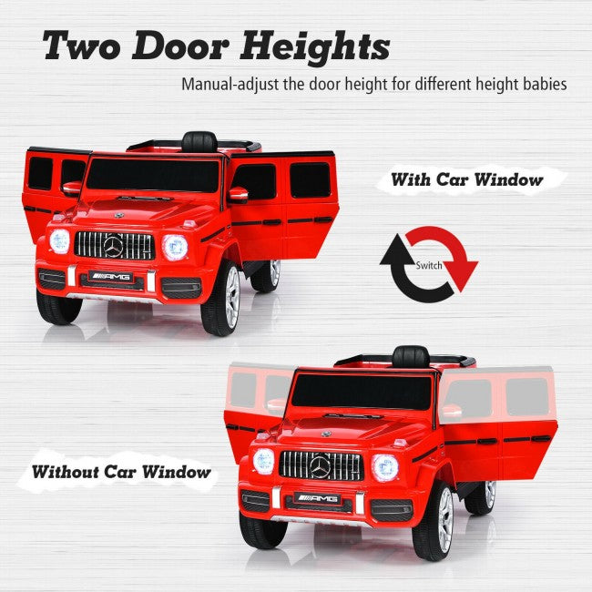 12V Mercedes-Benz G63 Licensed Kids 2-Seat Ride On Car with Remote Control