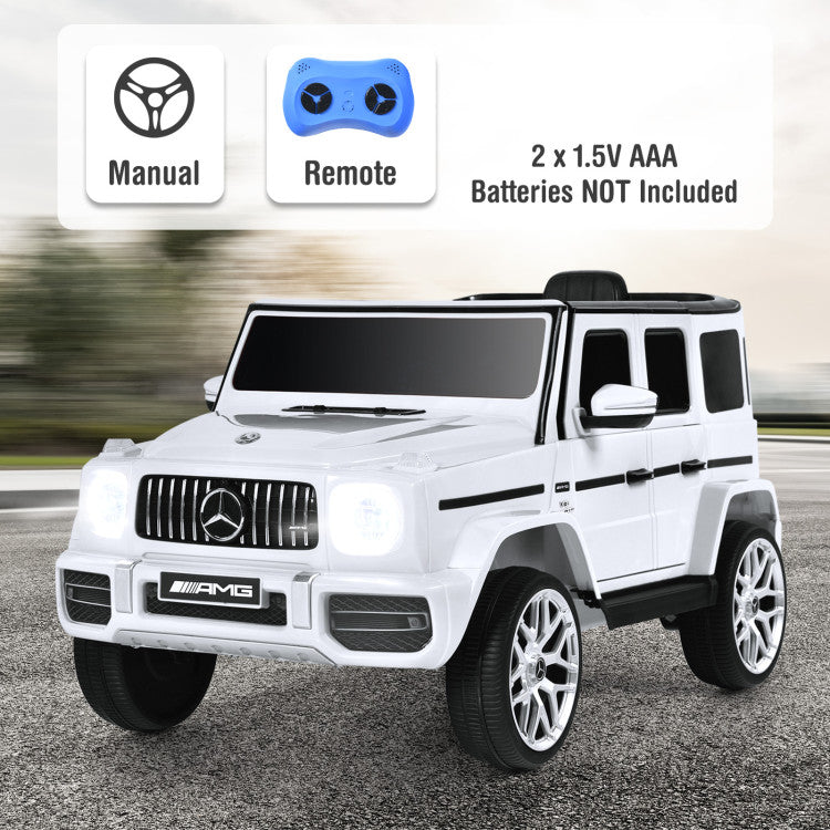 12V Mercedes-Benz G63 Licensed Kids 2-Seat Ride On Car with Remote Control