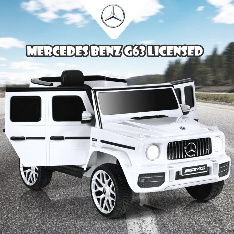 12V Mercedes-Benz G63 Licensed Kids 2-Seat Ride On Car with Remote Control