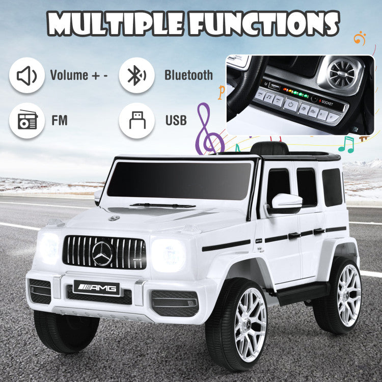 12V Mercedes-Benz G63 Licensed Kids 2-Seat Ride On Car with Remote Control