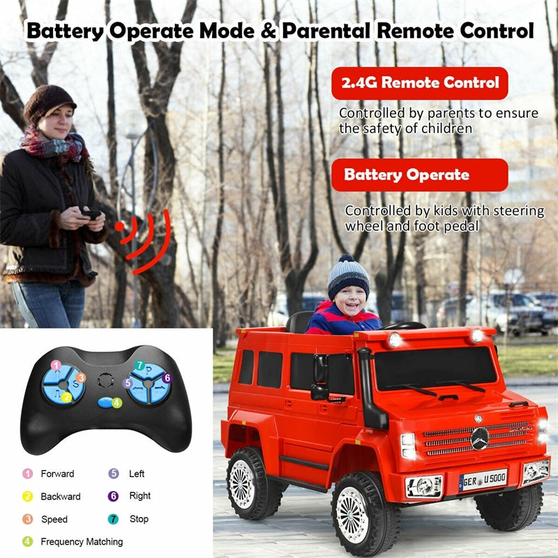 12V Mercedes-Benz Unimog Kids Electric Ride On Off-Road Vehicle with Remote Control